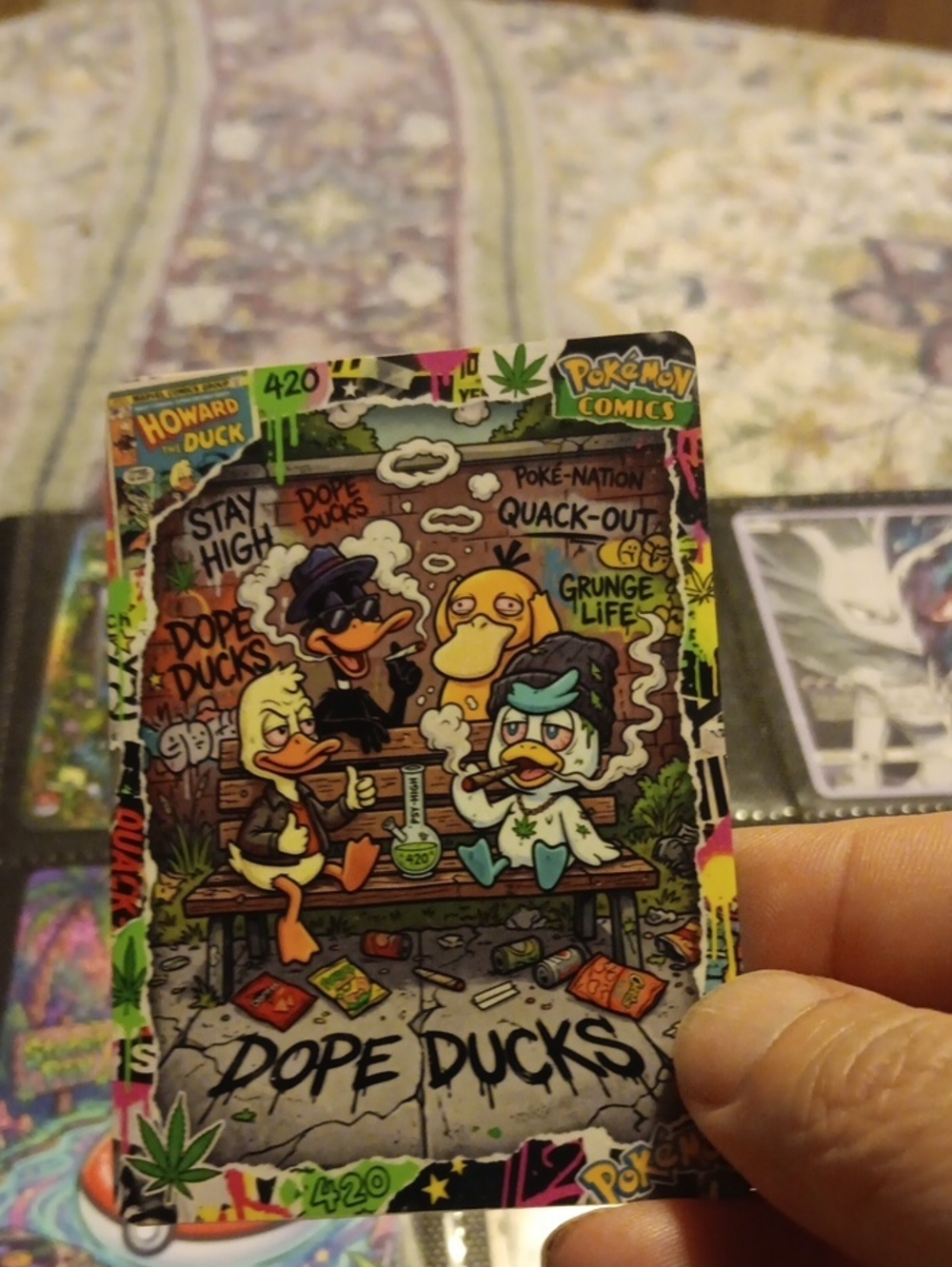 Dope Ducks Sticker Card - Colorful Cartoon Ducks
